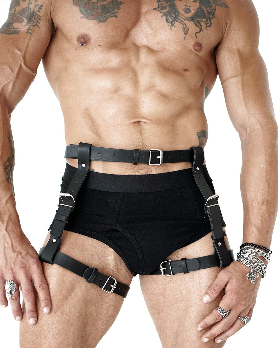 Dark Mariposa's garter belt for men
